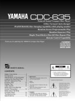 Yamaha CDC-635 - Owners Manual 